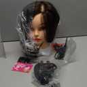 26-28Mannequin Head 80% Real Hair Manikin Head Cosmetology Doll Head for Styling Mannequin Head Human Hair (#4 Dark Brown)