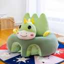 Baby Seat for Babies 3 Months & Up, Sit Me Up Floor Seat for Infants, Cartoon Back Head Support Sitting Infant Sofa, Toddler Plush Animal Shaped Learning Sitting Up Chair (Dinosaur), 40 x 40 x 15 cm