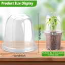 RooTrimmer 6 Inch Clear Humidity Dome, 30 Pcs Adjustable Plant Pot Domes Compatible with 6" Nursery Pots, Reusable Transparent Grow Dome Cover for Seed Starter Pots Outdoor Gardening Plant Growth