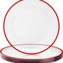 12 Inch Disposable Decor Charger Plates, 15 Pack Plastic Clear Plates with Gold Rim, Perfect Table Decor for Party, Wedding, Dinner