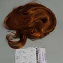 80s Women Brown Mullet Wig Long Wavy Ginger Bouffant Synthetic Hair wigs for Married Housewife Vintage Costume or Halloween Party (ginger big red)