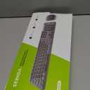 seenda Wireless Bluetooth Keyboard and Mouse Combo, COE202 Retro Cute Round Keycaps, 3 Multi-Device Connection, Full Size Keyboard Compatible for PC/Laptop/Mac/MacBook/iPad/Tablet, Black