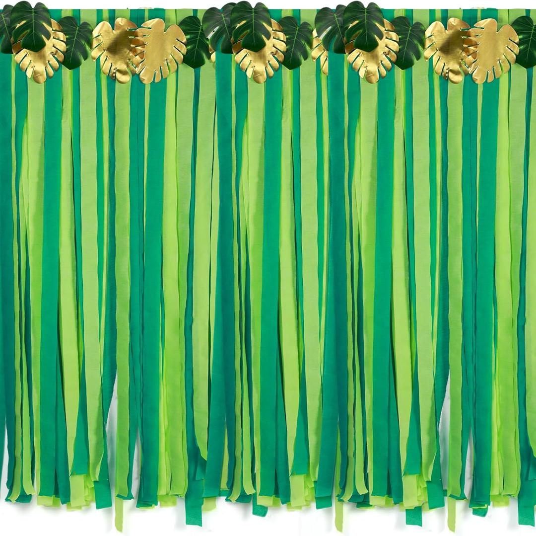Hoteam 48 Pcs Jungle Party Decoration Safari Jungle Classroom Door Decor Vacation Bible School Decoration Safari Leaf Classroom Bulletin Board Hanging Banner Decor for Chalkboard Church Birthday Party