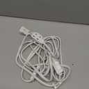 TOPDC 2-Pack 6 Ft 16 AWG 2 Prong Extension Cord, Indoor 16/2 Extension Cord Power Strip with Safety Cap Protect, 3-Oultlet, 13 Amps, 1625 Watts, 125 Volts, ETL Listed, White Color