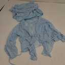 CSDAJIO Floral Tube Top Strapless Sleeveless Blue M