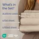 Full Size 4 Piece Sheet Set - Comfy Breathable & Cooling Sheets - Hotel Luxury Bed Sheets for Women & Men - Deep Pockets, Easy-Fit, Extra Soft and Wrinkle Free Sheets - Wheat Oeko-Tex Bed Sheet Set