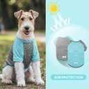 KYEESE 2Pack Dog Shirt with Sleeves, Lightweight Sun Protection Dog T Shirts for  Dogs Boy, Breathable Pet Tank Top Reflective Dogs Clothes for Summer Outdoor Walking, Grey+Lake, 2XL