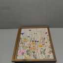 pechpell 2 Piece 15.7x11.8in Framed Floral Wall Art, Wooden Colorful Wild Flower Prints Picture Wall Decor, Wildflower Nursery Living Room Bedroom Rustic Decorations For Home