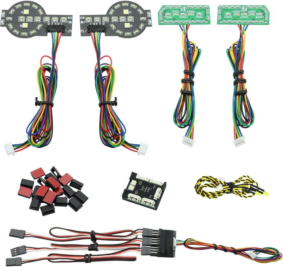 GLOBACT for 1/10 Trx4 2021 Bronco RC Crawler Lights - Smart Simulation Kit with Running, Steering, Brake, Reverse, High/Low Beam, and Reverse Lights