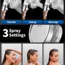 Filtered Shower Head for Hard Water with Stop, High Pressure 4-Mode Shower Heads Built-in Power Spray to Clean Corner, Tub & Pets, Water Softener Handheld Shower to Remove Chlorine & Fluoride