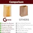 Brown Kraft Paper Bread Bags with Window & Tin Ties (100 Pack + Stickers) - 14x8.3x3.5" Professional Bakery Storage Bags, Wholesale Bread Packaging, Bulk Restaurant Supply Gift Goods