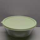 Extra Large Glass Mixing Bowls Clear Glass Salad Cooking Bowls for Kitchen Salad Bread Storage (4.7Qt)