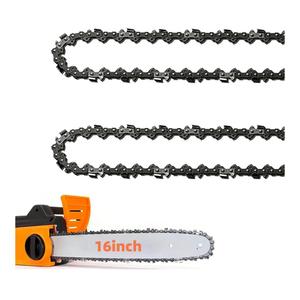 2 Pack 16 Inch Chainsaw Chain 56 Drive Links .050" Gauge, 3/8" Pitch, 16" Replacement Chain Low-Kickback Chainsaw Chains Compatible with Craftsman, Echo, Homelite, Poulan and More