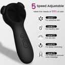 Silicone Face Scrubber Exfoliator Electric for Men Women, Rechargeable Facial Cleansing Brush with Wireless Charging Dock, Waterproof Sonic Vibrating Face Scrub Brush Cleanser for Exfoliating, Black