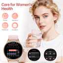 Woneligo Smart Watch for Women,1.57inch AMOLED Touchscreen Fitness Watch for iPhone & Android,Heart Rate/Sp02/Sleep Monitor,110+ Sport Modes IP68 Waterproof Bluetooth Calls,2 Bands (Pink, 1.57)