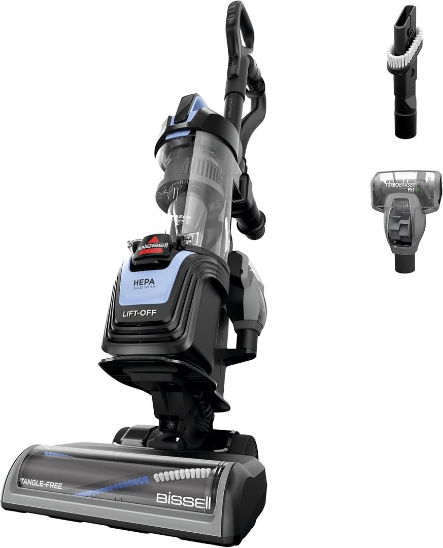 BISSELL Pet Hair Eraser Allergen Lift-Off Vacuum, HEPA, 39883
Lift-Off Pod, Carpet & Hard Floor Cleaning, Swivel Steering, Tangle-Free Brushroll, Upholstery/Crevice Tools, Pet Hair Pickup