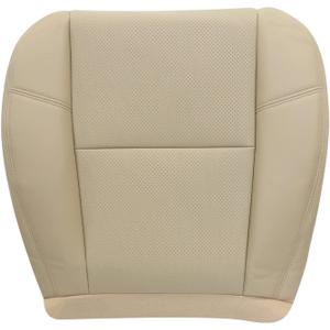 Priprilod Tan #333 313 Leather Perforated Driver or Passenger Bottom Seat Cover Fit for Chevy Tahoe Suburban GMC Sierra Yukon 2007-2014 Fit for Cadillac Escalade 2009 2010 2011 2012 2013 2014