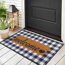ubdyo Sturdy Welcome Mat - Extra Durable Door Mat - Dirt Trapping Front Doormat Outside Entrance - Welcome Matt Outdoor - Non Slip Backing Doormat, Patio Outdoor, Porch - Medium 32'' x 20''