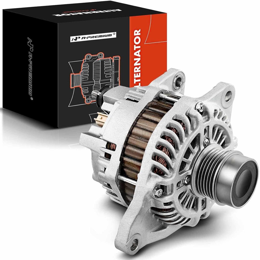 A-Premium Alternator Compatible with Jeep Compass 2007-2017, Patriot 07-17 & Chrysler 200 11-13, Sebring 07-10 & Dodge Avenger 08-13, Caliber 07-12, 1.8L 2.0L 2.4L, 115A 12V CW 6-Groove Clutch Pulley