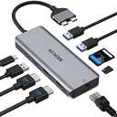 MacBook Pro Docking Station Dual Monitor MacBook Pro HDMI Adapter,9 in 1 USB C Adapters for MacBook Pro Air Mac HDMI Dock Dongle Dual USB C to Dual HDMI Ethernet 3USB SD/TF100W PD
