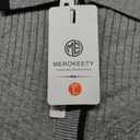 MEROKEETY Women's Long Sleeve V Neck Sweater Dress Button Ribbed Knit Slim Fit Elegant Maxi Dresses Large, Gray 