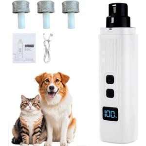 Silent Groom Pro Pet Nail Grinder| Low Noise Quiet Claw Trimmer for Dogs, Cats and Other Animals | Safe & Stress Free Nail Grooming, Ideal for Sensitive Dogs of All Breeds & Sizes (White)