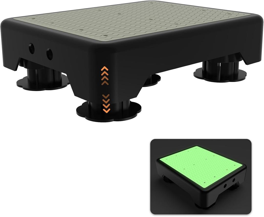 Adjustable Step Stool for Adults, Noctilucent Bed Step Stools, 660 LBS Capacity Non-Slip Safety Step Platform Indoor and Outdoor for Seniors and Kids, Wide Step Stools Elderly Assistance at Night (3-Setting Adjustable Height)
