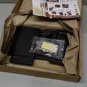 TESLYAR Wood Phone Docking Station for Men - Desk or Nightstand Organizer - Birthday Gifts for Husband, Dad - Anniversary Idea from Wife - Key Holder, Stand Wallet, Watch & Essentials (Granite Black)