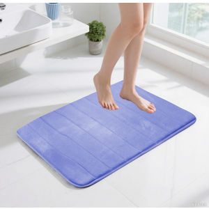 Memory Foam Bath Mat, 24" x 16", Ultra Soft and Non-Slip Bathroom Rugs, Water Absorbent and Machine Washable Bath Rug for Bathroom, Shower, and Tub Purple