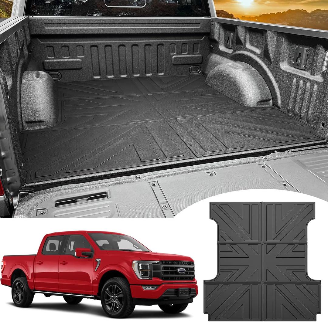 Truck Bed Mat Fit for 2015-2024 F150 5.5ft, Truck Bed Liner All Weather Pickup Bed Mat for F-150 Accessories 2023 2024