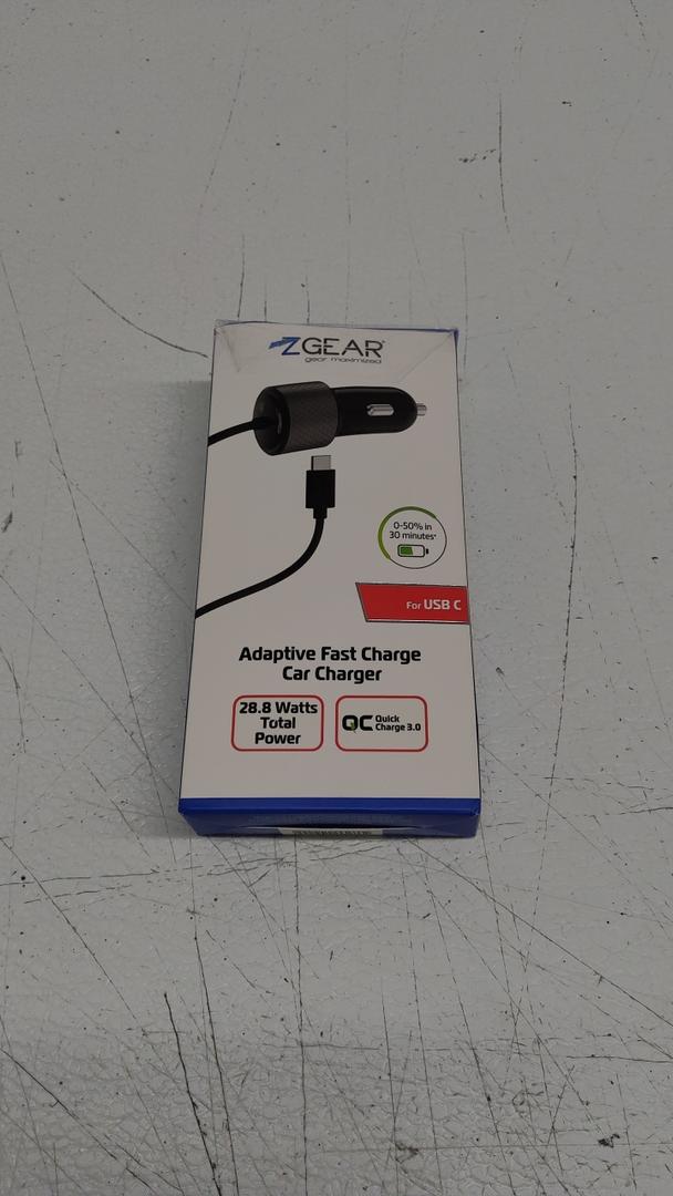 ZGEAR 2.4AMP CAR CHARGER TYPE C QCK CHRG