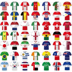 4 x Soccer Jersey Flag Bunting Banner - 2026 Global Soccer Tournament Decorations - 49 Pcs International Country String Flags for Football Championship Party Supplies - Sports Themed Backdrop for Fans & Watch Parties