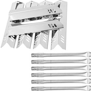 Grill Replacemen Parts for Outdoor Gourmet 6 Burner Gas Grill GR2205720-OG-00 FSOGBG1108 GR2205723-OG-00 162193 GR2205501-OG-00 GR2323101-OG-00 Flame Tamer Heat Plates Burner Tubes