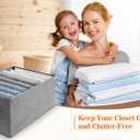 VZZNN 10 Pack Large Capacity Storage Bins Closet Organizer System, Sturdy Foldable Storage Boxes for Organizing Clothing, Sheets, Toys, Wardrobe - Closet Organizers and Storage