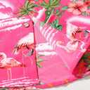 SSLR Pack Hawaiian Shirt for Men Flamingo Short Sleeve Casual Button Down Shirts Summer Beach Shirt (XL)