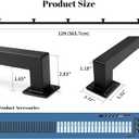 Wall Handrail 12FT,Black Industrial Staircase Railing,Pipe Handrails