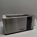 Mueller UltraToast Full Stainless Steel Toaster 4 Slice, Long Extra-Wide Slots for Bagels and Waffles, 6 Browning Levels, LED Display, Cancel/Defrost/Reheat Functions & Removable Tray, Kitchen Gadgets