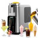 3-in-1 Slushie Machine, Ice Cream Maker & Frozen Drink Maker with 7 Preset Programs, No Ice Needed, 10 Mins Rapid Chill, 300 oz/Hour, LED Display, 304 Stainless Steel, Removable Cup & Stirrer
