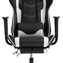 black and white gaming chair