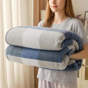 Fleece Bed Blankets Throw Size - Soft Lightweight Plush Fuzzy Cozy Luxury Blanket Microfiber Throw for Couch Bed,All-Season Breathable,40x60 Inches (Checkered Blue)