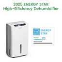 Waykar 34 Pints Energy Star Dehumidifier for Spaces up to 2,000 Sq. Ft at Home, in Basements and Large Rooms with Drain Hose and 0.66 Gallons Water Tank