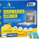 2 x Dishwasher Cleaner Tablets - 24 Tablets (1-Year Supply) Lemon-Scented, Heavy Duty Cleaning Descaler Pods for Dish Washer, Deep Cleans & Maintains Your Dishwashing Machine for Optimal Performance