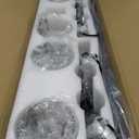 5-Light Matte Black Bathroom Vanity Light, Clear Glass Shade