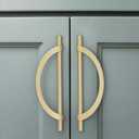 Amerdeco 10 Pack Brushed Gold Cabinet Pulls, 7.5 Inch(192MM) Hole Centers, Kitchen Cabinet Handles, Hardware, Drawer Pulls