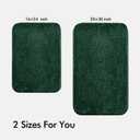 MIULEE Dark Green Bathroom Rugs Set 2 Piece, Soft Absorbent Microfiber Bath Mat Set, Non Slip Quick Dry Machine Washable Plush Shaggy Bath Rugs for Bathroom Floor, Tub and Shower, 20"x30"+16"x24"