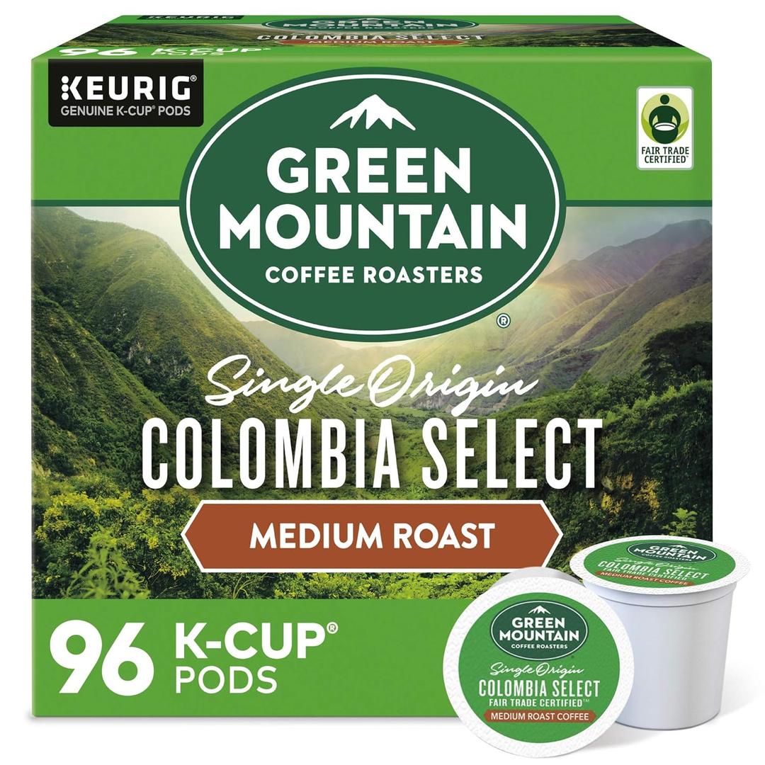 Green Mountain Coffee Roasters Colombia Select Coffee, Keurig Single-Serve K-Cup Pods, Medium Roast Coffee, 96 Count  BB 23 SEP 2025