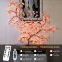 FNHMSL Cherry Enchanted Willow Vine Lights 7.55FT 144LED Pink Cherry Blossom Tree Branch Lights for Wall, Remote Timer,8 Light Model,Bedroom Wall Doors Wedding, Christmas, USB Battery Box