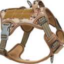 BUMBIN Tactical Dog Harness for Medium Dogs No Pull, Famous TIK Tok No Pull Dog Harness, Fit Smart Reflective Pet Walking Harness for Training, Adjustable Dog Vest Harness with Handle Desert Camo M (M(Neck:16-20", Chest:17-27"))