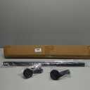 Tension Curtain Rod for Windows, 37-50inches Black Heavy Duty Curtain Rod No Drilling, Non-Slip, Adjustable Shower Curtain Rods for Room Divider, Bathroom,Patio