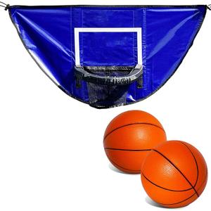 Botabee Trampoline Basketball Hoop with Mini Basketballs for Trampoline with Enclosure and Mini 5" Orange Foam Basketballs for Skywalker Sports Trampoline Basketball Hoop Game 